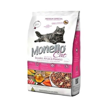 غذا خشک گربه بالغ با طعم سالمون ، تن و مرغ مونلو  7 كيلوگرم