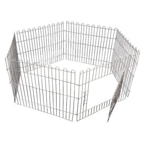 پارک سگ زاریکس مدل استیل 6 ضلعی ارتفاع 60 سانتی متر