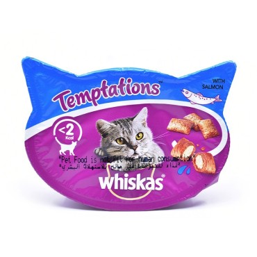 تشویقی تکه ای گربه با طعم سالمون  ویسکاس - 60 گرم