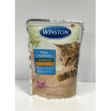 پوچ مخصوص گربه با طعم گوشت شکار و اردک در ژله وینستون