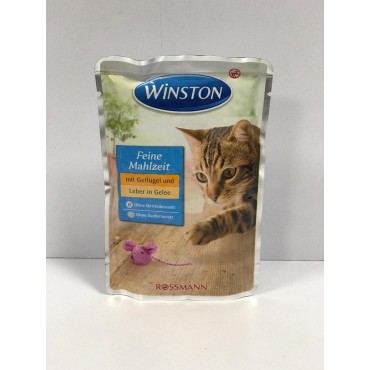 پوچ مخصوص گربه با طعم گوشت مرغ و جگر در ژله وینستون