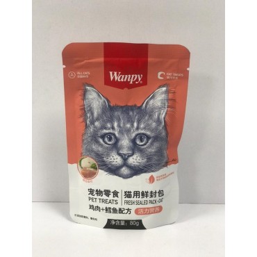 پوچ مخصوص گربه با طعم مرغ و خرچنگ ونپی - 80 گرم