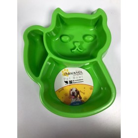 ظرف آب و غذای گربه دنیل مدل پلاستیکی سایز متوسط