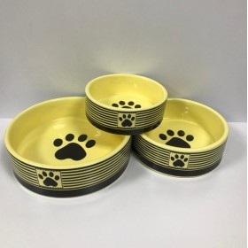 ظرف آب و غذای سگ و گربه حنا پت مدل سرامیکی سه سایز