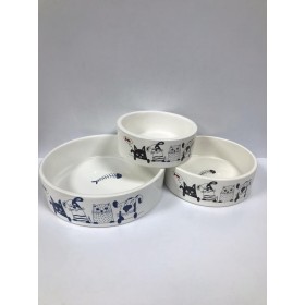 ظرف آب و غذای سگ و گربه حنا پت مدل سرامیکی سه سایز