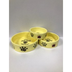 ظرف آب و غذای سگ و گربه حنا پت مدل سرامیکی سه سایز