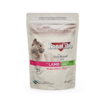 پوچ مخصوص گربه عقیم شده با طعم گوشت بوناسیبو - 85 گرم