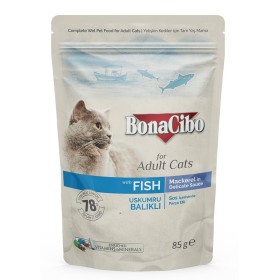 پوچ مخصوص گربه با طعم ماهی بوناسیبو - 85 گرم