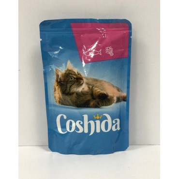 پوچ مخصوص گربه با طعم قزل آلا درسس اسفناج کوشیدا