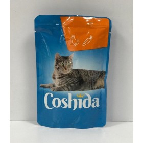 پوچ گربه کوشیدا طعم مرغ درسس هویج وزن 100 گرم