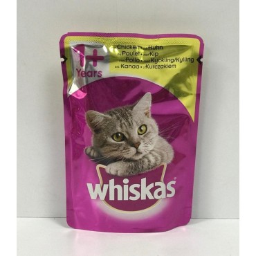 پوچ مخصوص گربه بالغ  با طعم مرغ  ویسکاس