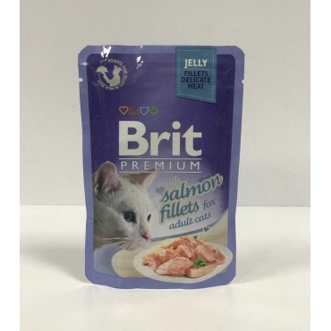 پوچ مخصوص گربه بالغ  با طعم سالمون بریت -85 گرم