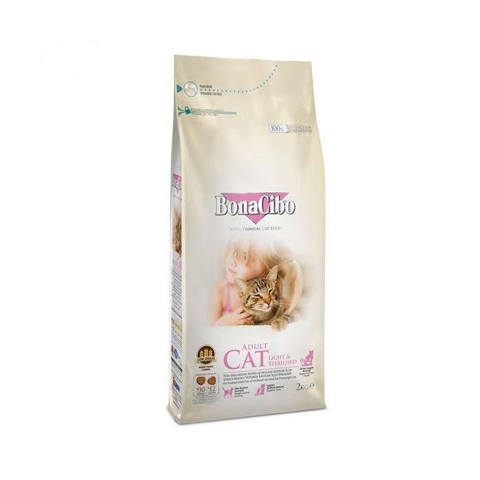 غذا خشک مخصوص گربه بالغ  عقیم یا چاق بوناسیبو - 5 کیلوگرم