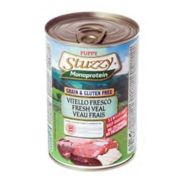 کنسرو مونو پروتئین توله سگ با گوساله تازه استوزی
