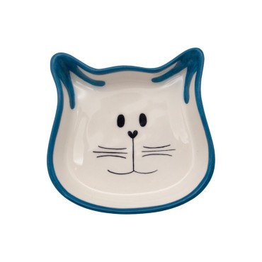 ظرف سرامیکی آب و غذا طرح گربه پرس پت - متوسط