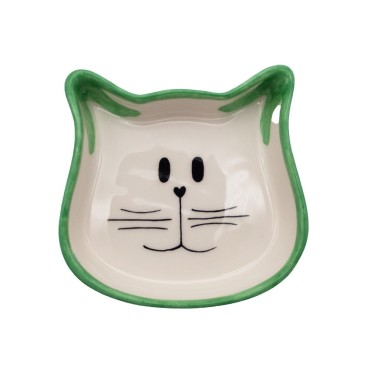 ظرف سرامیکی آب و غذا طرح گربه پرس پت - متوسط