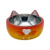 ظرف آب و غذای سگ و گربه پرس پت مدل پلیمری رنگ نارنجی