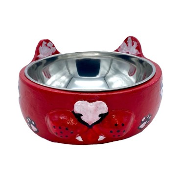 ظرف آب و غذای طرحدار سگ و گربه