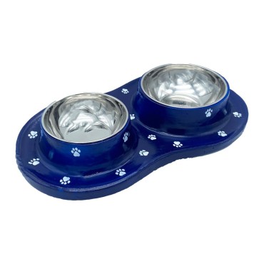 ظرف دوقلو بتونی آب و غذا پرس پت