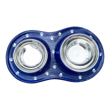 ظرف دوقلو بتونی آب و غذا پرس پت