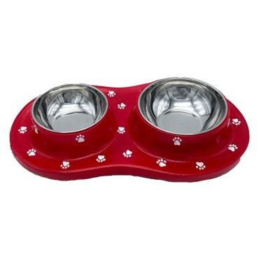 ظرف دوقلو بتونی آب و غذا پرس پت