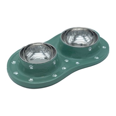 ظرف دوقلو بتونی آب و غذا پرس پت