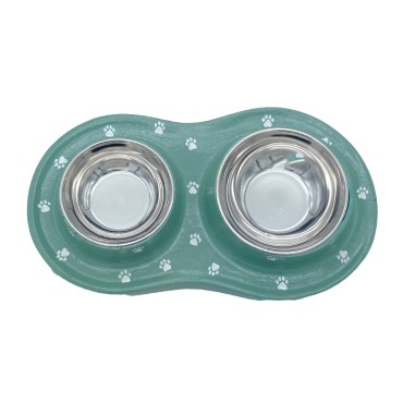 ظرف دوقلو بتونی آب و غذا پرس پت