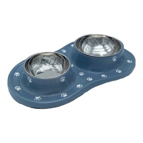 ظرف آب و غذای سگ و گربه پرس پت مدل پلیمری رنگ نیلی