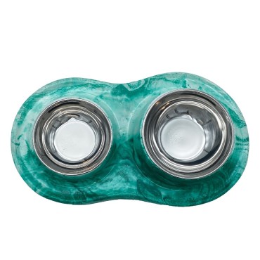 ظرف دوقلو بتونی آب و غذا پرس پت