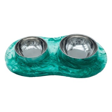 ظرف دوقلو بتونی آب و غذا پرس پت