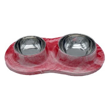 ظرف دوقلو بتونی آب و غذا پرس پت