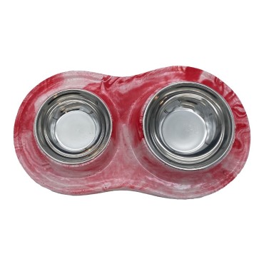 ظرف دوقلو بتونی آب و غذا پرس پت