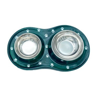 ظرف دوقلو بتونی آب و غذا پرس پت