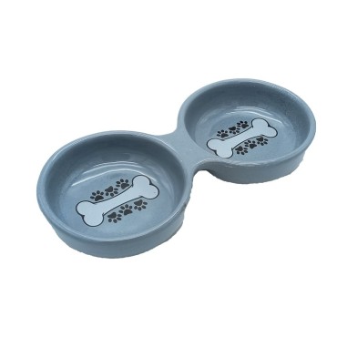 ظرف سرامیکی آب و غذا طرح گربه پرس پت - متوسط