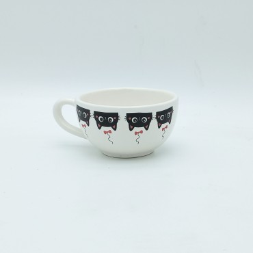 فنجان سرامیکی پرس پت طرح گربه