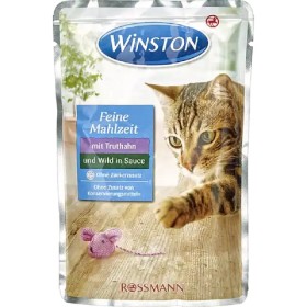 پوچ گربه وینستون طعم بوقلمون و گوشت شکار وزن 100 گرم