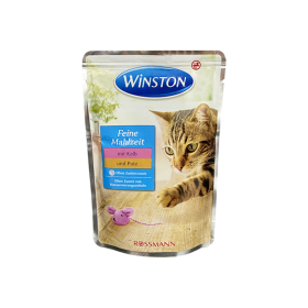 پوچ گربه وینستون طعم گوشت گوساله و بوقلمون در سس وزن 100 گرم