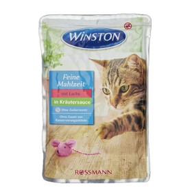 پوچ گربه وینستون طعم سالمون در ژله سبزیجات وزن 100 گرم