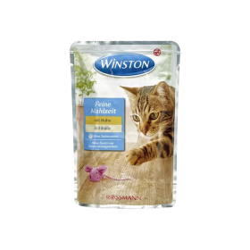 پوچ گربه وینستون طعم مرغ و تخم مرغ  وزن 100 گرم