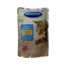 پوچ گربه وینستون طعم جگر مرغ در سس وزن 100 گرم