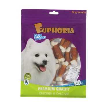 تشویقی سگ ایفوریا مدل دورپیچ حاوی کلسیم استخوان  وزن 100 گرم