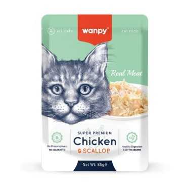 پوچ گربه ونپی طعم مرغ و گوش ماهی در ژله وزن 85 گرم