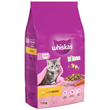 غذای خشک گربه ویسکاس مدل Kitten طعم مرغ وزن 1/9 کیلوگرم