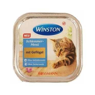 خوراک گربه وینستون طعم گوشت مرغ وزن 100 گرم