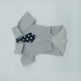 پیراهن مدل راه راه سگ و گربه سایز M