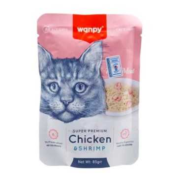 پوچ گربه ونپی طعم مرغ و میگو در ژله وزن 85 گرم