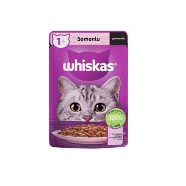 پوچ گربه ویسکاس مدل Adult طعم سالمون درسس وزن 85 گرم