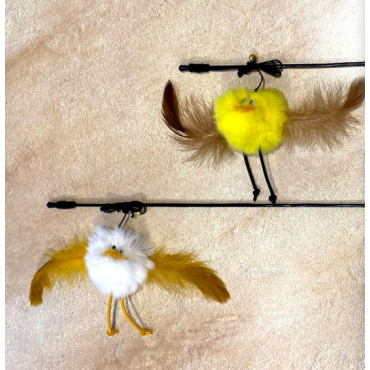 میله بازی فلزی گربه پرس پت مدل جوجه پردار