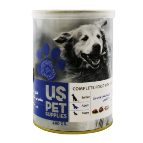 کنسرو سگ یو اس پت مدل پته طعم مرغ و گوساله وزن 400 گرم