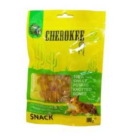 تشویقی سگ چروکی مدل استخوان دنتال سیب زمینی شیرین وزن 100 گرم